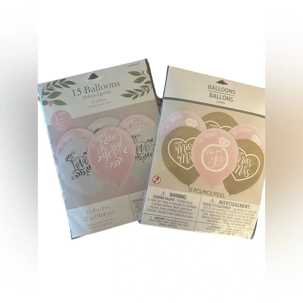 Bridal Shower Engagement Balloons Party Decoration Latex 2 Packs 30 Total